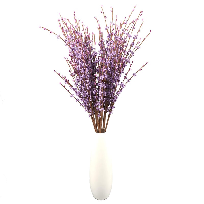 NOLAST 10pcs Artificial Flowers Fake Flower Faux Tall Flowers Branches Long Stems for Vase Wedding Home Office Party Hotel Restaurant Decoration (Purple) - Image 5
